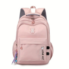 Sweet Student Backpack With Pendant Large Capacity Travel Bag
