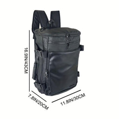 Waterproof Leather Travel Laptop Backpack Bag Laptop Briefcase Messenger Bag