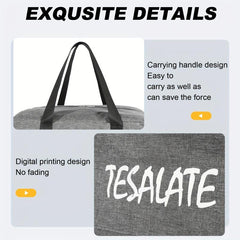 Large Capacity Grey Duffel Causal Holdall Luggage Bag for Traveling