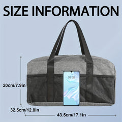 Large Capacity Grey Duffel Causal Holdall Luggage Bag for Traveling