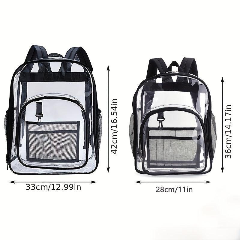 Transparent Backpack PU Large Shoulder Bag