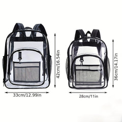 Transparent Backpack PU Large Shoulder Bag