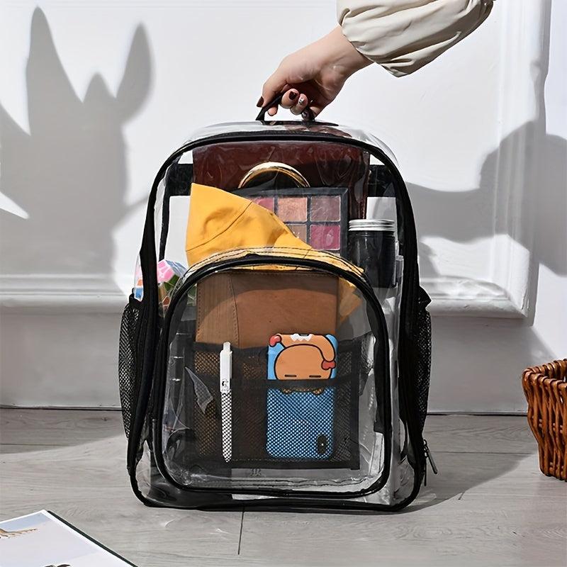 Transparent Backpack PU Large Shoulder Bag