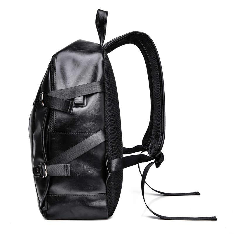 Casual PU Leather Large Capacity Backpack Vintage Outdoor Travel Backpack