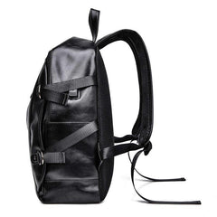 Casual PU Leather Large Capacity Backpack Vintage Outdoor Travel Backpack