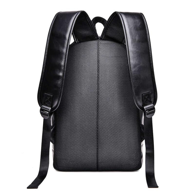 Casual PU Leather Large Capacity Backpack Vintage Outdoor Travel Backpack
