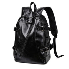 Casual PU Leather Large Capacity Backpack Vintage Outdoor Travel Backpack