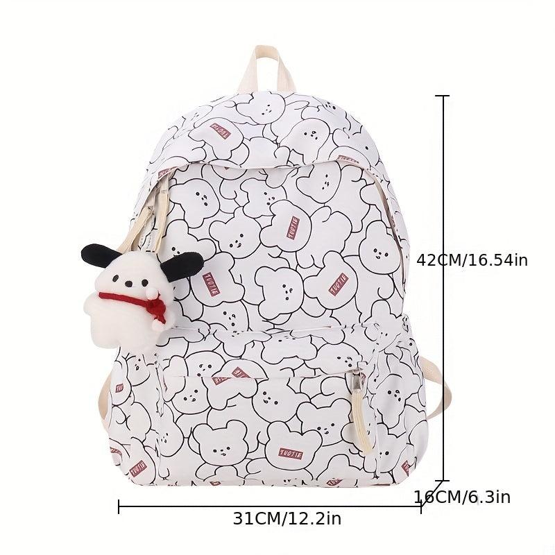 Cartoon Bear Backpack Casual School Bag Travel Backpack