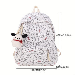 Cartoon Bear Backpack Casual School Bag Travel Backpack