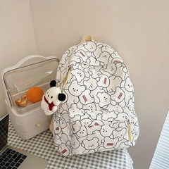 Cartoon Bear Backpack Casual School Bag Travel Backpack