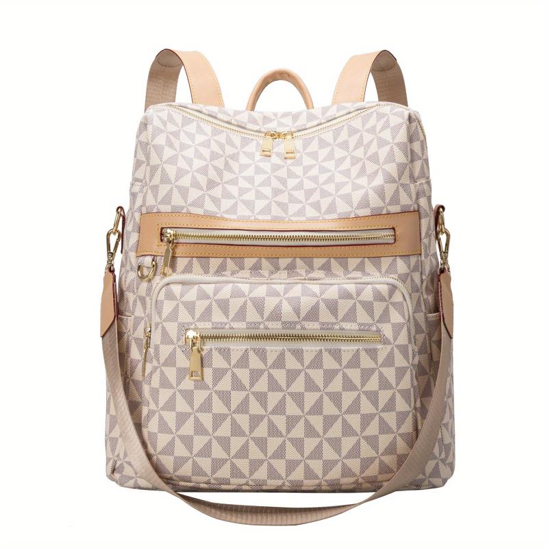 Vintage Print Backpack Large Capacity Casual Backpack Shoulder Bag