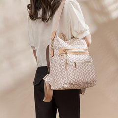 Vintage Print Backpack Large Capacity Casual Backpack Shoulder Bag