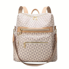 Vintage Print Backpack Large Capacity Casual Backpack Shoulder Bag