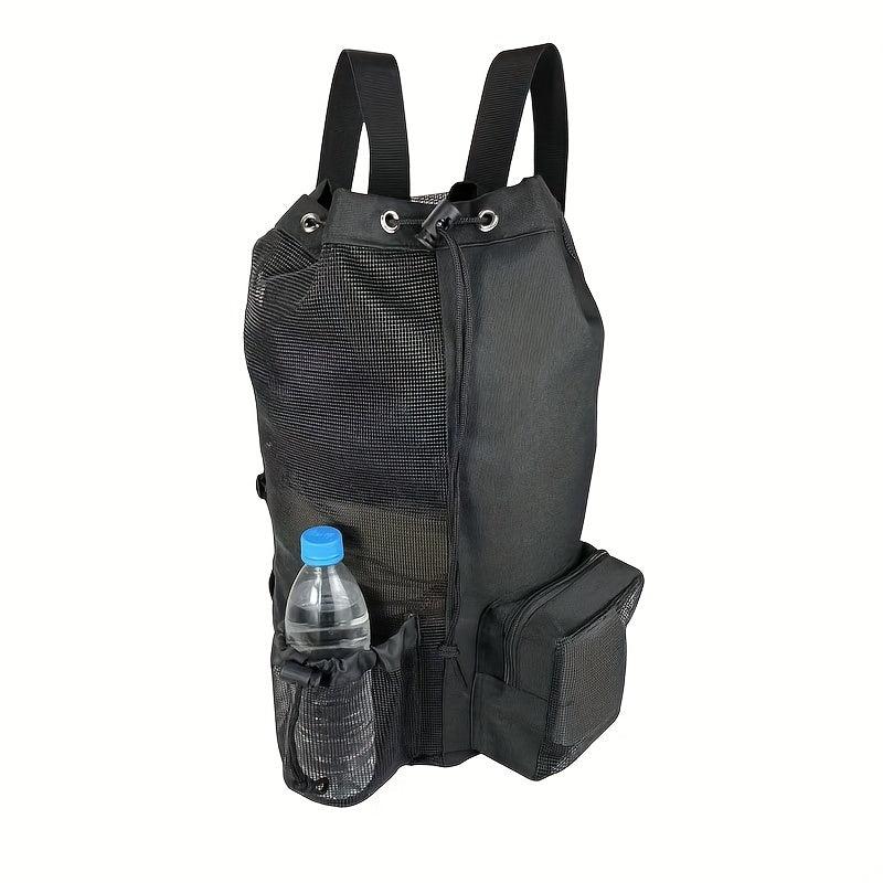 Men's Mesh Swim Backpack with Bottle Holder - Beach & Gym Bag
