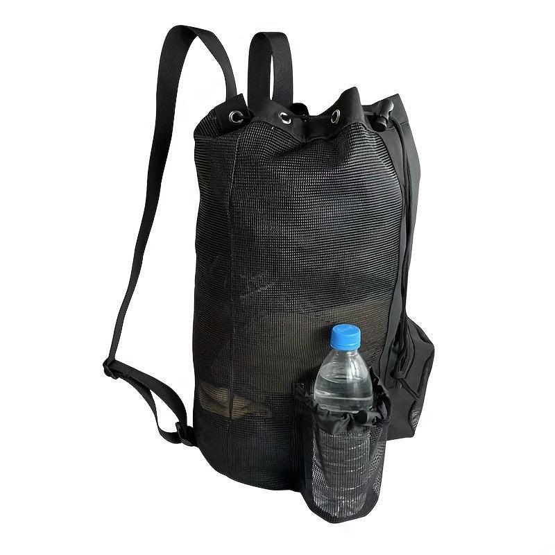 Men's Mesh Swim Backpack with Bottle Holder - Beach & Gym Bag