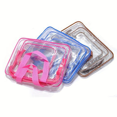 3pcs Portable Transparent Toiletry Bag Travel Storage Set