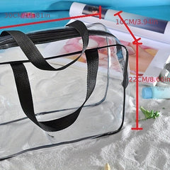 3pcs Portable Transparent Toiletry Bag Travel Storage Set
