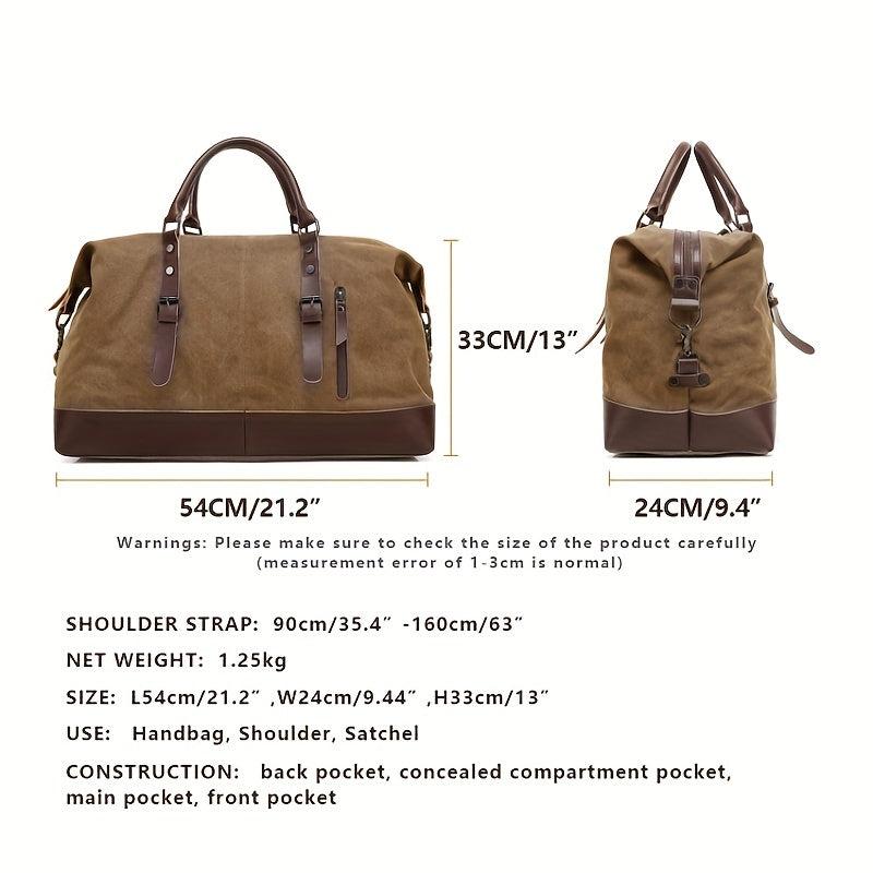 Outdoor Large Capacity Travel Bag Luggage Bag Casual Canvas Shoulder Bag Handbag