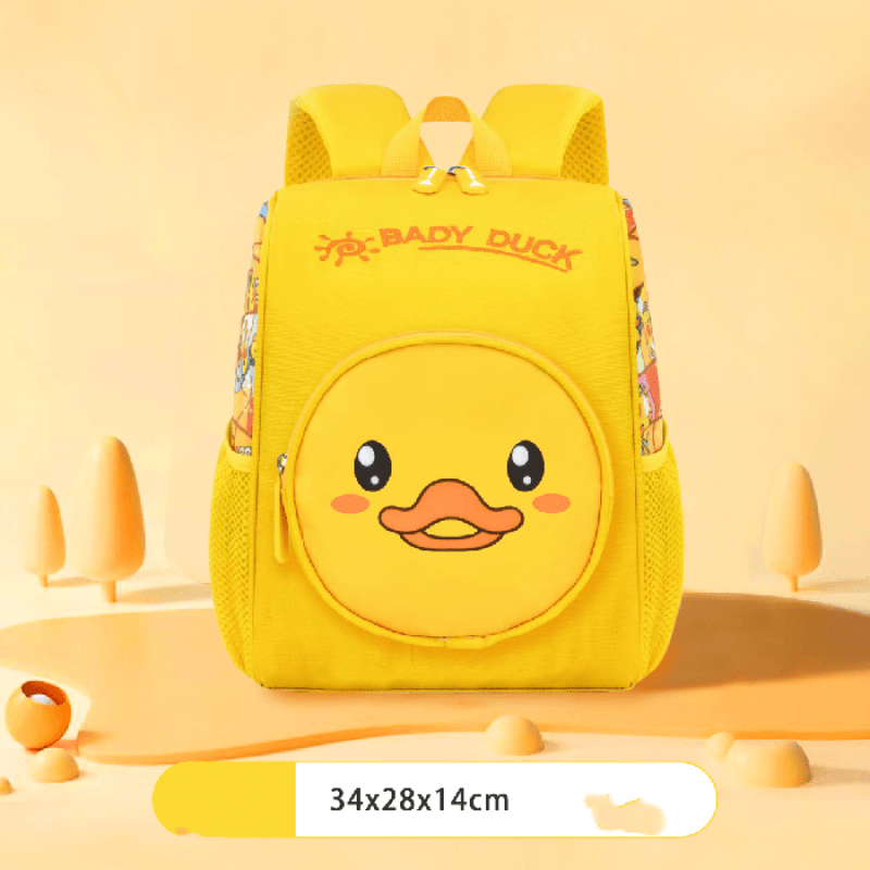 Kids Waterproof Cartoon Schoolbag with Spine Protection