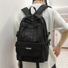 Men's Large Capacity Casual Backpack Stylish Schoolbag Travel Bag