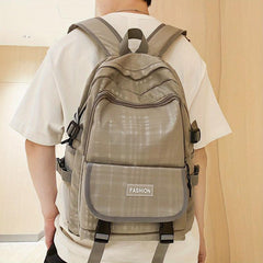 Men's Large Capacity Casual Backpack Stylish Schoolbag Travel Bag