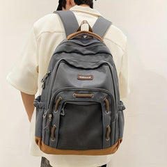 Retro Backpack High School College Student Schoolbag