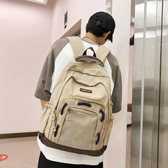 Retro Backpack High School College Student Schoolbag