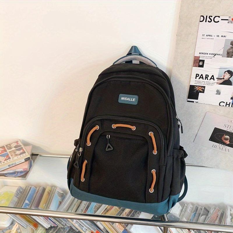 Retro Backpack High School College Student Schoolbag