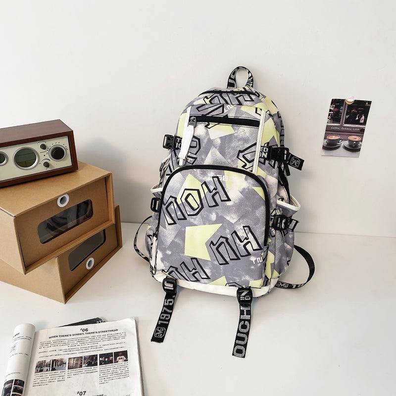 High School Schoolbag Casual Style Large Capacity Travel Backpack