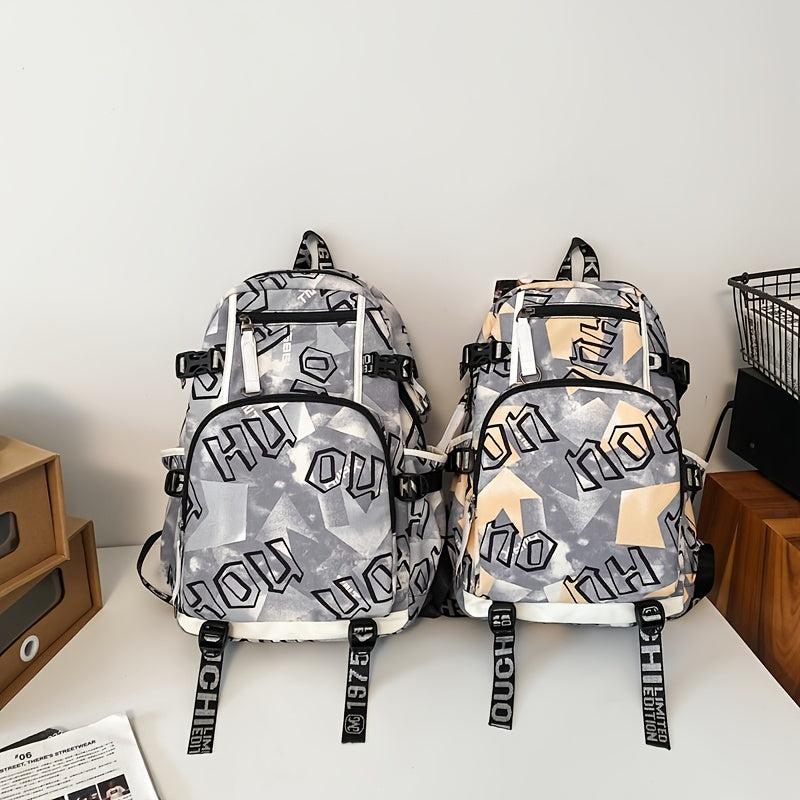 High School Schoolbag Casual Style Large Capacity Travel Backpack