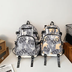 High School Schoolbag Casual Style Large Capacity Travel Backpack