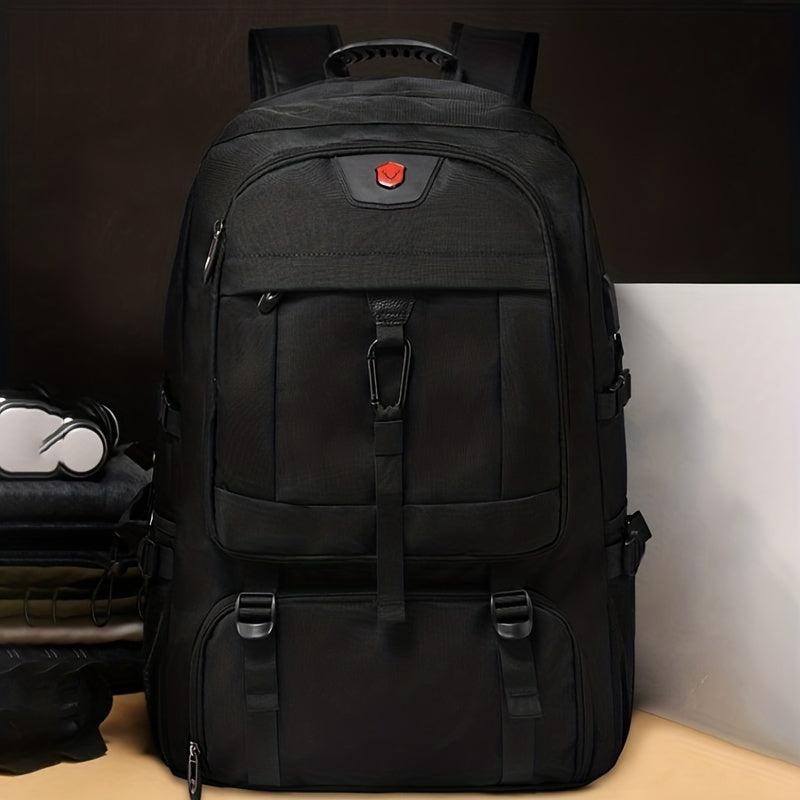 80L Mountaineering Travel Backpack Shoes Compartment USB Charging Waterproof