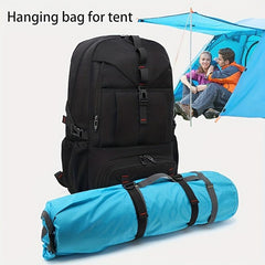 80L Mountaineering Travel Backpack Shoes Compartment USB Charging Waterproof