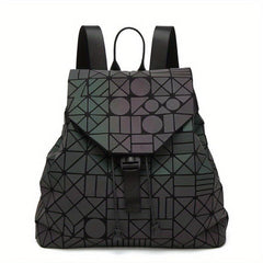 Geometric Pattern Luminous Drawstring Backpack