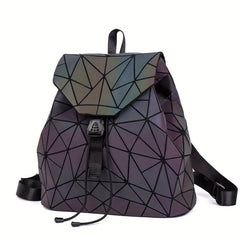 Geometric Pattern Luminous Drawstring Backpack