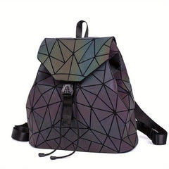 Geometric Pattern Luminous Drawstring Backpack