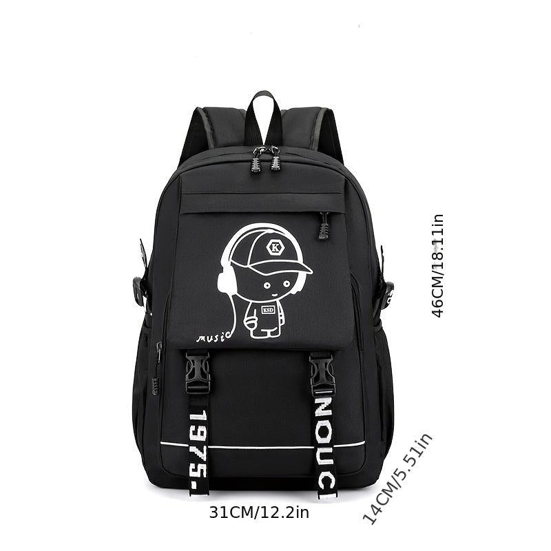 MezyTicky Casual Sports Backpack Large Capacity Waterproof Schoolbag