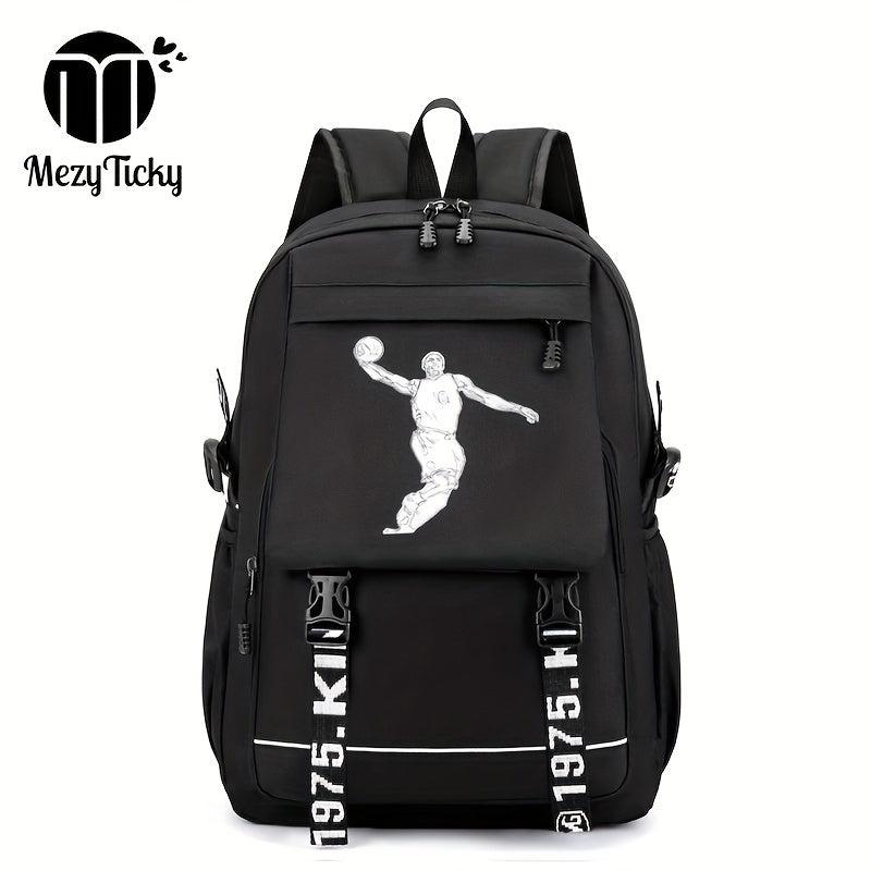 MezyTicky Casual Sports Backpack Large Capacity Waterproof Schoolbag