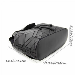 Argyle Flap Backpack Drawstring Double Shoulder Bag for Women