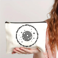 Be Jeweled Pattern Travel Cosmetic Bag Canvas Toiletry Bag Portable Storage