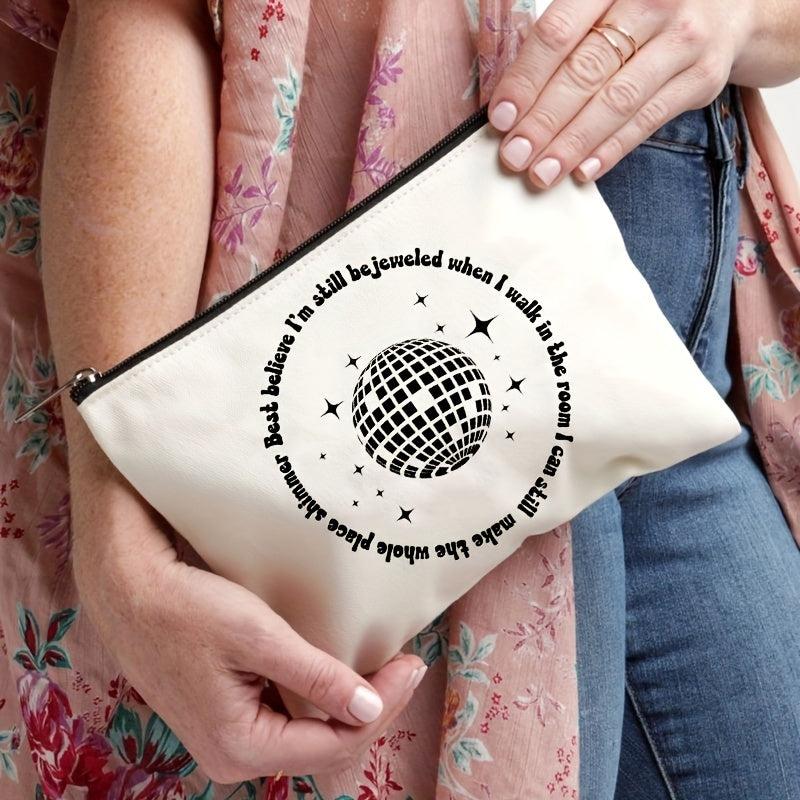 Be Jeweled Pattern Travel Cosmetic Bag Canvas Toiletry Bag Portable Storage