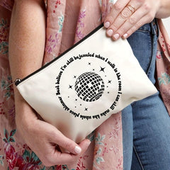 Be Jeweled Pattern Travel Cosmetic Bag Canvas Toiletry Bag Portable Storage