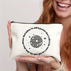 Be Jeweled Pattern Travel Cosmetic Bag Canvas Toiletry Bag Portable Storage