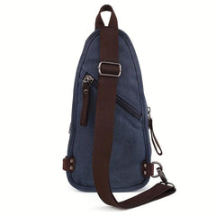 Men's Women's Casual Canvas Crossbody Bag Adjustable Strap Sling Bag