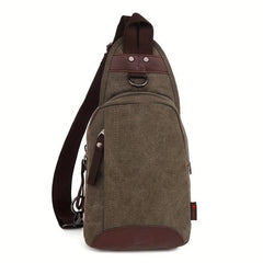 Men's Women's Casual Canvas Crossbody Bag Adjustable Strap Sling Bag