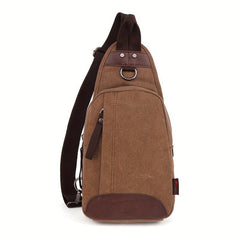 Men's Women's Casual Canvas Crossbody Bag Adjustable Strap Sling Bag