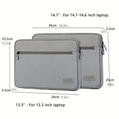 Air Cushion Shockproof Laptop Sleeve 33.78-37.08cm Waterproof Business Style Gre
