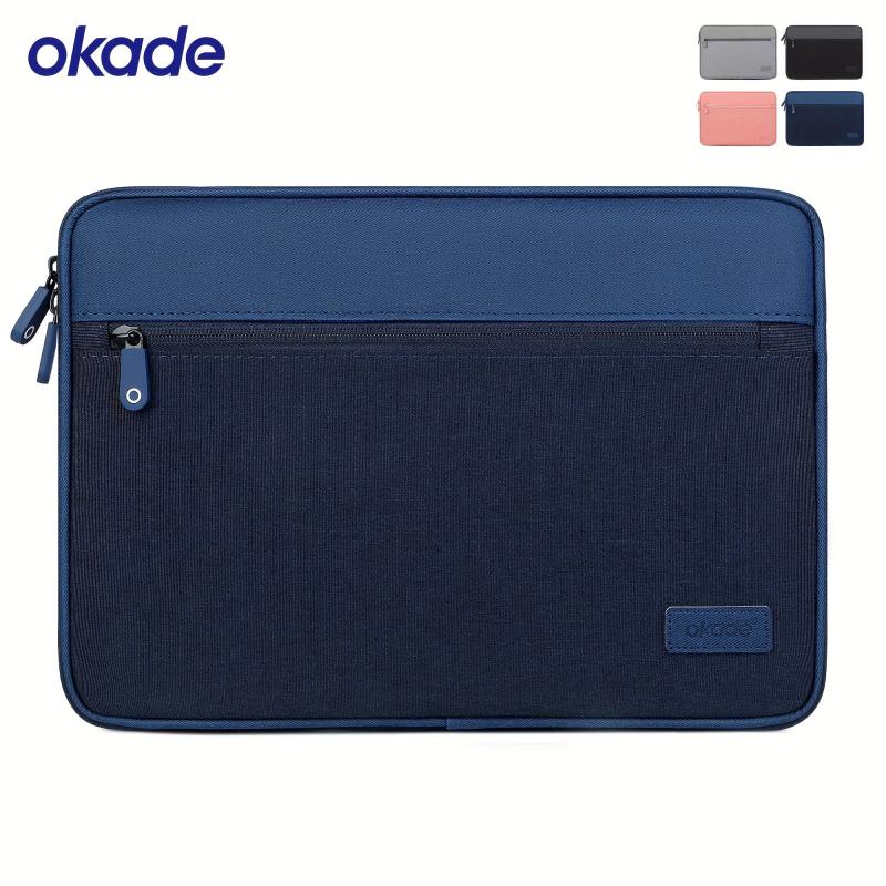 Air Cushion Shockproof Laptop Sleeve 33.78-37.08cm Waterproof Business Style Gre