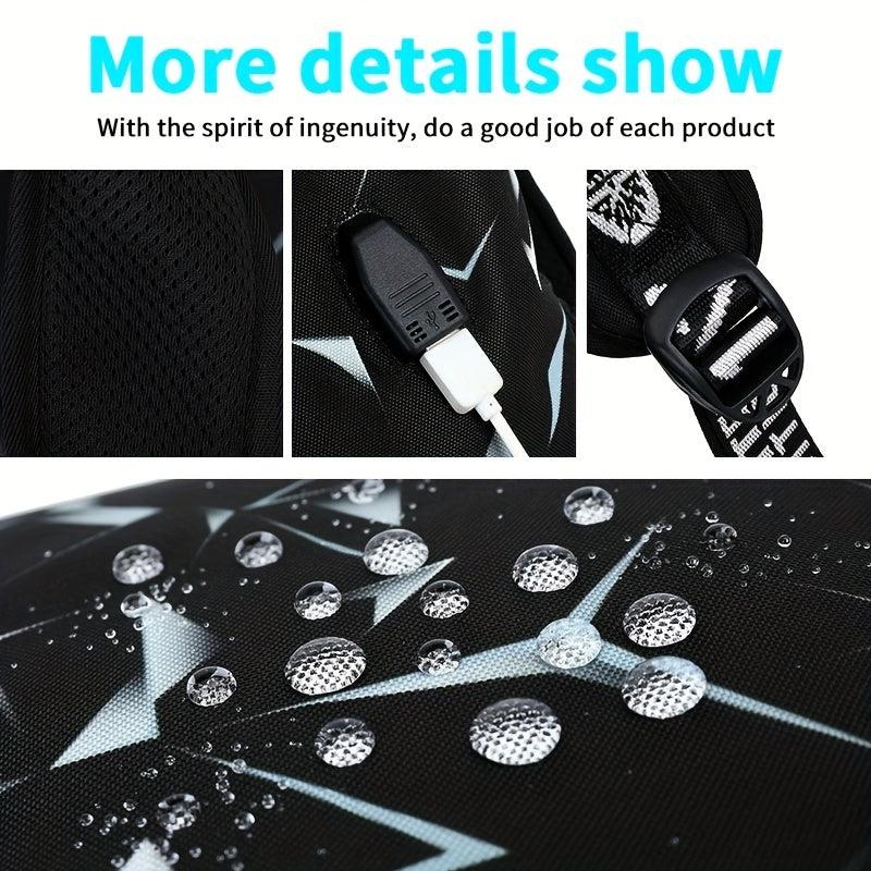 Waterproof Laptop Backpack w/ USB Charging Port, Fits 39-62cm Laptop
