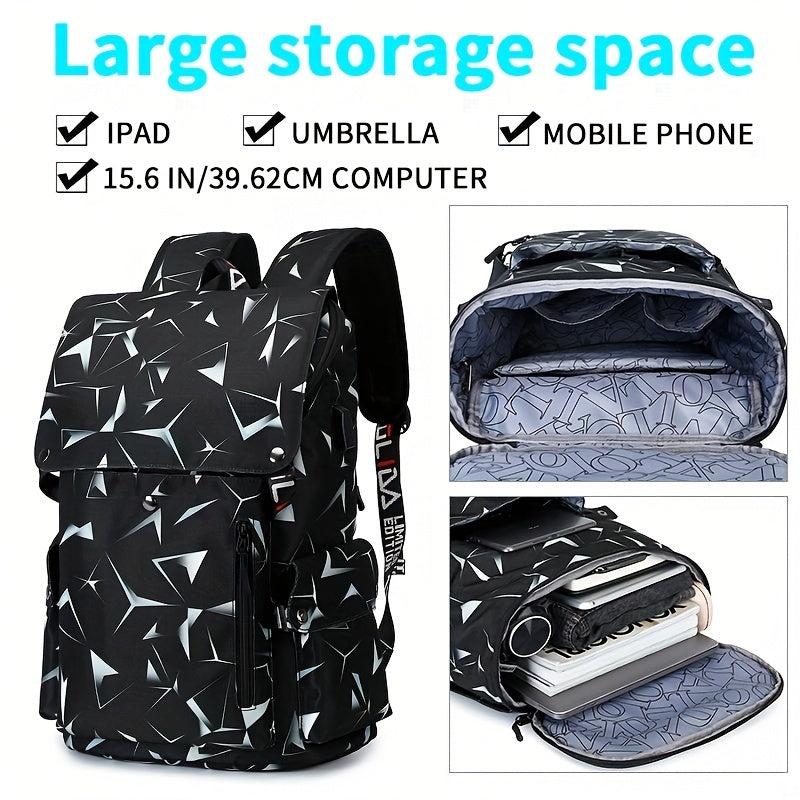 Waterproof Laptop Backpack w/ USB Charging Port, Fits 39-62cm Laptop